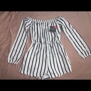 Missguided striped romper